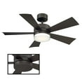 thumbnail image 2 of Wynd Indoor and Outdoor 5-Blade Smart Ceiling Fan 42in Bronze with 3000K LED Light Kit and Remote Control, 2 of 4