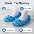 thumbnail image 3 of Mop Slippers Shoes 1 Pairs (2 Pieces) - Microfiber Cleaning House Mop Slippers Floor Cleaning Tools Shoe Cover Soft Washable Reusable Chenille Foot Socks Floor Cleaning Tools Shoe Cover, 3 of 7