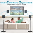 thumbnail image 4 of Speaker Stands Pair for Samsung HW-Q990F/Q990C/Q990D Rear Speaker Stand with Wall Mount - Height Adjustable Speaker Floor Stands for Q Series Samsung Speaker Stands Pair with Keyhole or Thread Hole, 4 of 9