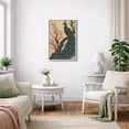 thumbnail image 3 of Framed Canvas Print Peacock Wall Art Japandi Decorative for Living Room Bedroom - 16"x24" WHITE, 3 of 8
