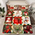 thumbnail image 2 of Homewish Jungle Xmas Reindeer Full Size Sheets,Red Berry Christmas Flower Bed Sheets,Lovely Snowman Sheet Sets For Teens,Super Cozy Room Decor,4-Piece, 2 of 7