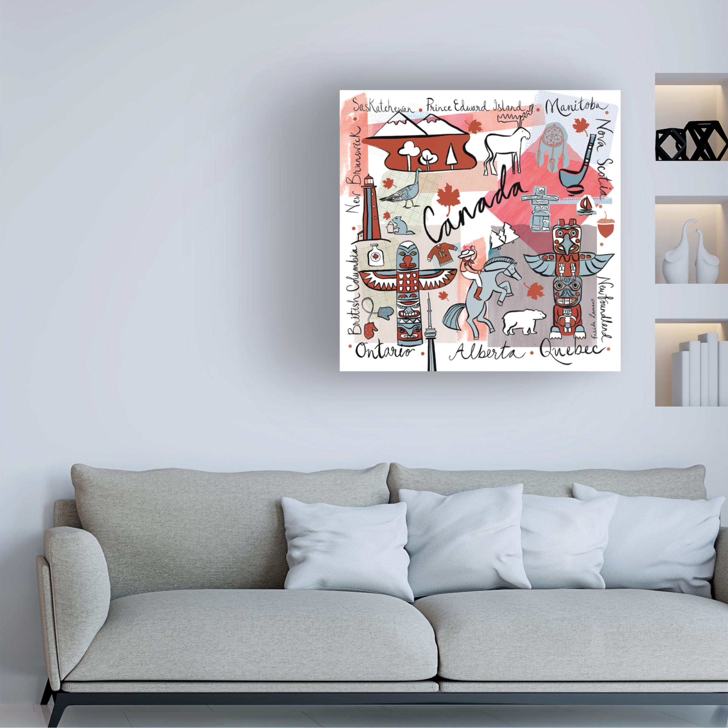 Trademark Fine Art 'Global Travel VII' Canvas Art by Farida Zaman