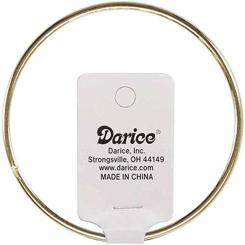 Gold Toned 6/" Macrame Metal Ring Hoop Brass SET OF 10