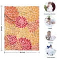 thumbnail image 4 of Orange Floral and Petal Pattern Blanket,Comfortable Soft Flannel Throw Blanket,All Season,Warm Lightweight Blankets for Sofa Bed Couch Living Room Chair,30"x40", 4 of 4