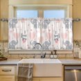 thumbnail image 2 of Yayeee Kitchen Curtains Set of 2 Light Filtering 57"x24" Over Sink Window Panels, Cute Elephant, 2 of 7