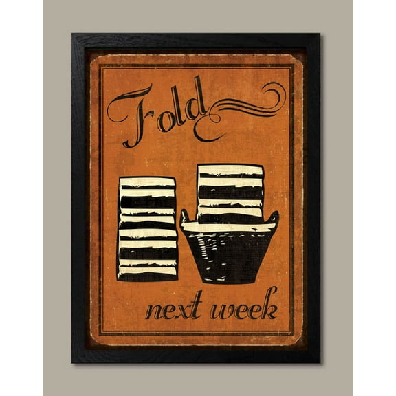 Framed Funny Laundry Chore Sign Dry Wash Art Sophisticated Cute Cheap Modern Cool Retro Classic 8x10