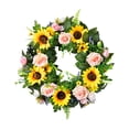 thumbnail image 2 of Qixi Spring Decor Spring and Summer Creative New Simulation to Sunflower Flower Mall Decorative Door Decoration Gr Rings Pendant Flower Ring Yellow Clearance Sale!, 2 of 6