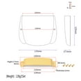 thumbnail image 2 of Electric Guitar Bridge Cover Plate for Jazz Bass Guitar Accessory (Gold), 2 of 7