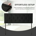 thumbnail image 4 of Weture Linen Fabric Upholstered Queen Headboard, Modern Diamond Tufting, Adjustable Height, Black, 4 of 8