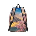 thumbnail image 2 of Naloa Cherry Blossoms Canvas Backpack for Men Women Rucksack Casual Travel Daypack College Tote Satchel Bookbag for Teens-Medium, 2 of 7