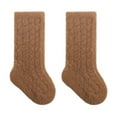thumbnail image 1 of HAiming Children's Winter Thermal Socks Thick Cable Solid Color Warm Comfortable Fall Winter Stockings, 1 of 2