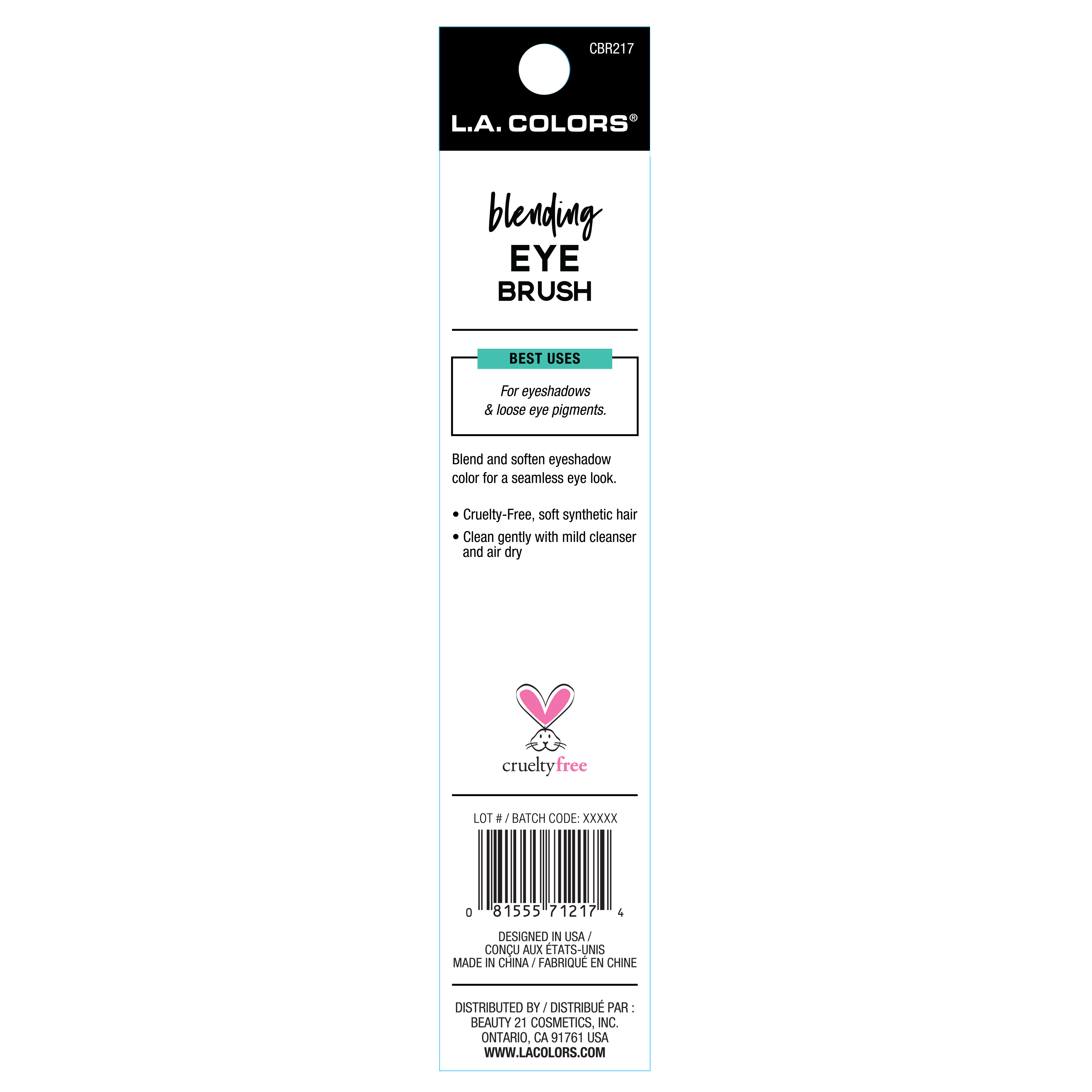 L.A. COLORS Signature Blending Eye Brush, 1 pc