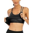 thumbnail image 4 of SHCKE Women Cross Back Camisole Crop Top Yoga Workout Strappy Sports Bras Medium Support Wirefree Bras, 4 of 6