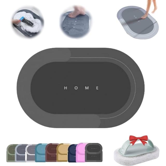 Alfombra de baño modernizada, alfombra de baño de secado rápido, alfombra mágica para baño, alfombra de baño absorbente, alfombra de baño de tierra de diatomeas, alfombra de ducha para piso de baño -