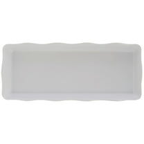 G.E.T. Bake Brew White Melamine Platter - 14"L x 5 1/2"W x 1 1/4"H