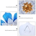 thumbnail image 4 of Flores de metal arte de la pared decoración del hogar 3d pétalo hueco flor decoración de la pared floral colgante de pared escultura decoración para oficina, sala de estar, patio, cocina, jardín, 4 of 5