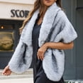 thumbnail image 6 of Fewfanhot Women's Faux-Fur Bridal Shawl Wrap with Elegant Design for Wedding Ceremonies and Formal Party, 6 of 9