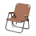 thumbnail image 5 of figatia Camping Chair Foldable Chair with Handles Heavy Duty Outdoor Chair Fishing Chair for Beach Fishing Backpacking Hiking Camping Brown, 5 of 8