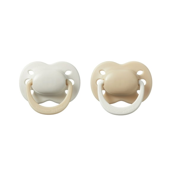 Tommee Tippee Newborn Pacifiers, 0-2 Months, Matte Texture, Reusable Sterilizer Pod, pack of 2