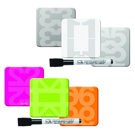 Quartet ReWritables Dry Erase Magnets with Marker 3 pack - Dry-Erase Accessories