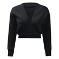 thumbnail image 2 of Vedolay Half Zip Sweatshirt Women Womens Fall Fashion Sweatshirt Long Sleeve Pullover Casual Top,Black L, 2 of 4