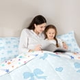 thumbnail image 4 of Erosebridal Blue Bowknot Kids Twin Bedding Sets 7-Piece, Cute Princess Bow Bedding Comforter Set, 4 of 7