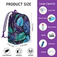 thumbnail image 2 of Palm Inspired Floral Backpack, Hawaiian Tropical Leaf School Bag with Jungle Leaves Pattern, Vibrant Summer Design, Beach Vacation Aesthetic, 2 of 4