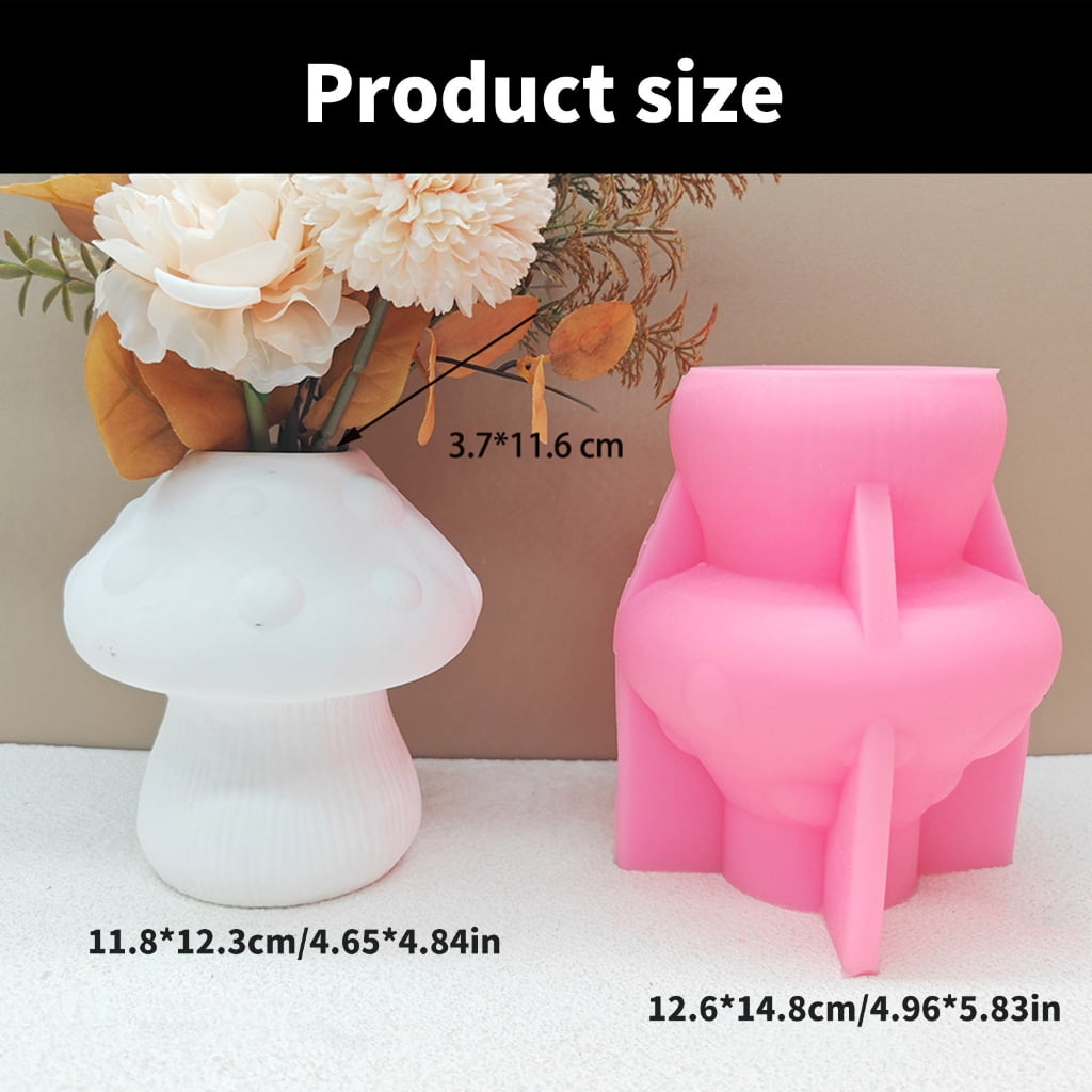 lanema Silicone Vase Moulds Silicone Planter Molds Mushroom Shape Crafting Molds Candle Holder Moulds Suitable for Flower Vase