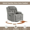 thumbnail image 6 of Sfxingyou Adult Fabric Solid Print Recliner Chair with Massage and Heat, Gray, 6 of 8