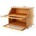 thumbnail image 3 of Leader Accessories Bamboo Two-Layer Bread Box,Oak, 3 of 6