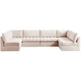 thumbnail image 1 of Meridian Furniture Jacob Pink Velvet Modular Sectional, 1 of 5