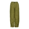 thumbnail image 5 of RYRJJ Women's Lightweight Puffy Pants Winter Warm Insulated Puffer Quilted Pants for Hiking Snow Ski Elastic Waisted Loose Trousers(Green,S), 5 of 6