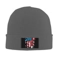 thumbnail image 2 of XMXT Winter Casual Beanie Hats for Men Women, American Flag Necklace Unisex Adult Cap Warm Daily Knit Hat Skull Caps, Deep Heather, 2 of 9