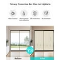 thumbnail image 4 of Window Privacy Film, Ivory White UV Sun Blocking Window Tint Film Heat Control One Way Blackout Window Film, Pure Swan White Solid Color Simple Minimalism Art Non Adhesive Static Cling 17.7x39.3 In, 4 of 7