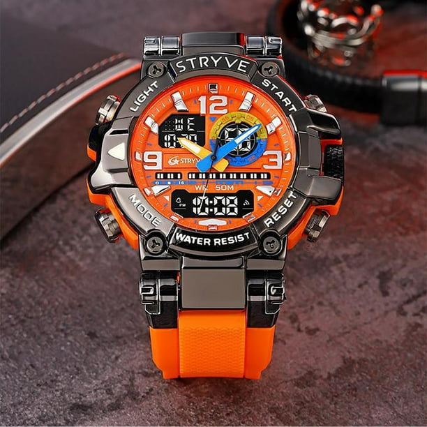 Reloj electrónico deportivo luminoso, multifunción, con calendario digital.