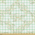thumbnail image 2 of Ambesonne Flowers Fabric by the Yard Upholstery, Ombre Roses Along Leaves, 2 Yards, Pale Orange, 2 of 5