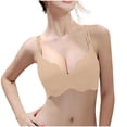 thumbnail image 2 of Amidoa Seamless Bras for Older Women Push-up Beige Back-Smoothing Solid Bra Brasiers Women L, 2 of 5