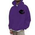 thumbnail image 1 of NLLSHGJ Chandail à Col Rond pour Hommes Chandail à Capuche Imprimé Os et Lèvres Athleisure Chandail à Capuche Hauts Chandails en Molleton Graphiques pour Hommes, 1 of 4