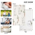 thumbnail image 6 of Yayeee 2 Pack Hand Towels for Bathroom 100% Cotton 16" x 28" Soft Absorbent Kitchen Towel, Beige Rabbits and Carrots, 6 of 7