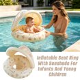 thumbnail image 2 of UPF50+ Sun Protection Baby Float With Canopy, Soft Fabric Covered Foldable Baby Pool Float With Canopy and Safety Seat for Baby Swimming Pool Play, 2 of 5