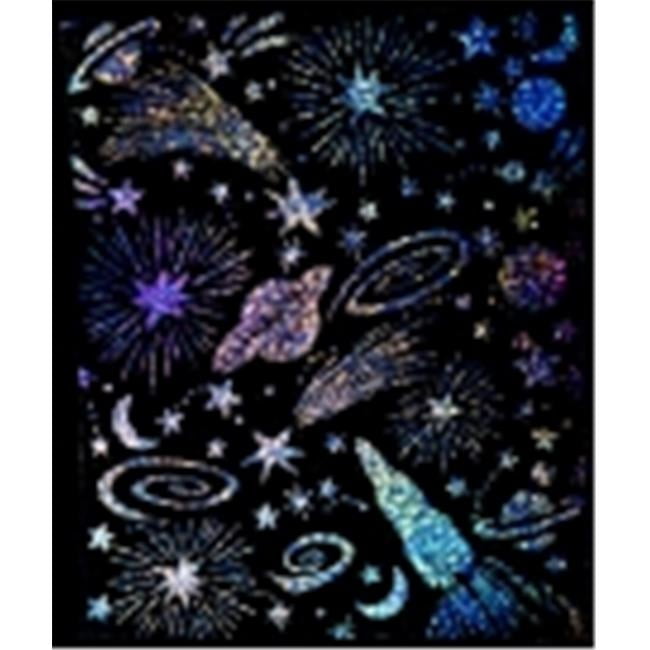 Scratch-Art Holographic Scratch And Sparkle Board, Pack - 30