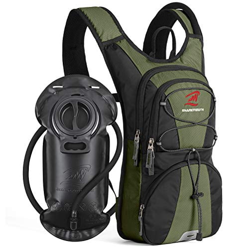 Sharkmouth Flyhiker Hiking Hydration Backpack Pack With 2 5l Bpa Free Water Bladder Lightweight And Comfortable For Short Day Hikes Day Trips And Trails Walmart Com Walmart Com