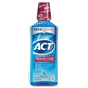 ACT Braces Care Anticavity Mouthwash (18 oz, Clean Mint)