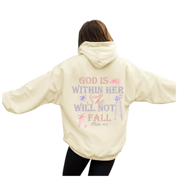 Towmus Oversized Hoodies for Women Fall Letter Printede Sweatshirts Pullover Womens Clothes with Pocket