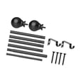thumbnail image 4 of Barra de cortina con soportes decorativa expandible fuerte soporte de metal ajustable 48 a 84 pulgadas, 4 of 9