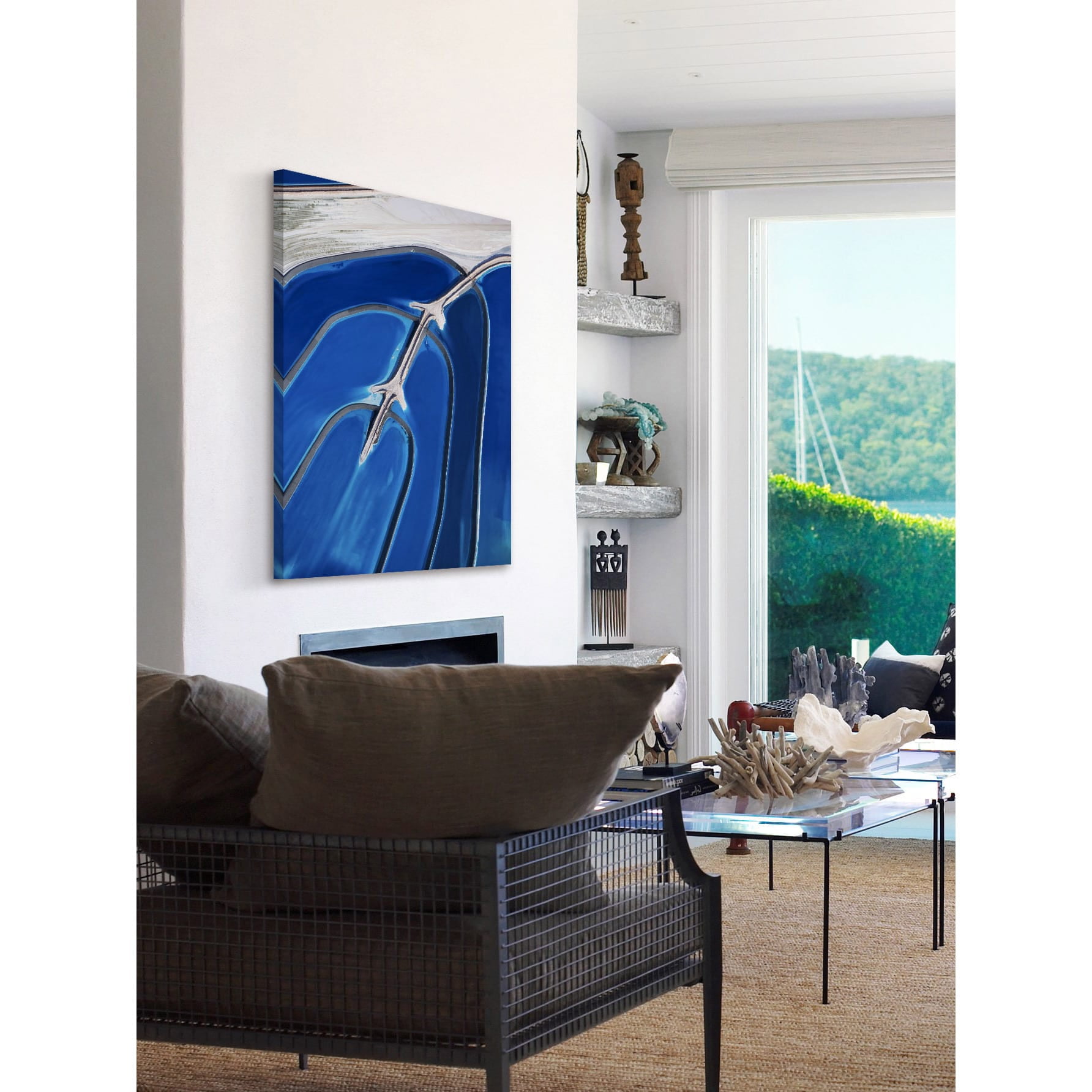 Marmont Hill "Blue Lagoons" Painting Print on Wrapped Canvas