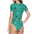 thumbnail image 4 of Naloa Sushi Women's Short-Sleeved Onesie, One-Piece Swimsuit for Parties, dates, clubs - Large, 4 of 9