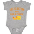 thumbnail image 3 of Inktastic Life's Better Mac & Cheese Boys or Girls Baby Bodysuit, 3 of 5
