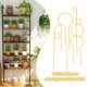 thumbnail image 3 of Raindrops 4Ud Trellis Para Plantas De Interior En Metal Dorado Soporte Para Plantas Trepadoras Y Macetas, 3 of 8