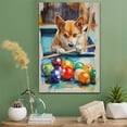 thumbnail image 2 of Norwegian Lundehund Dog Canvas Billiards Stretched Canvas Size 8x12 – Funny Norwegian Lundehund Dog Canvas Wall Decor, Funny Dog Wall Art for Billiards Room, 2 of 5